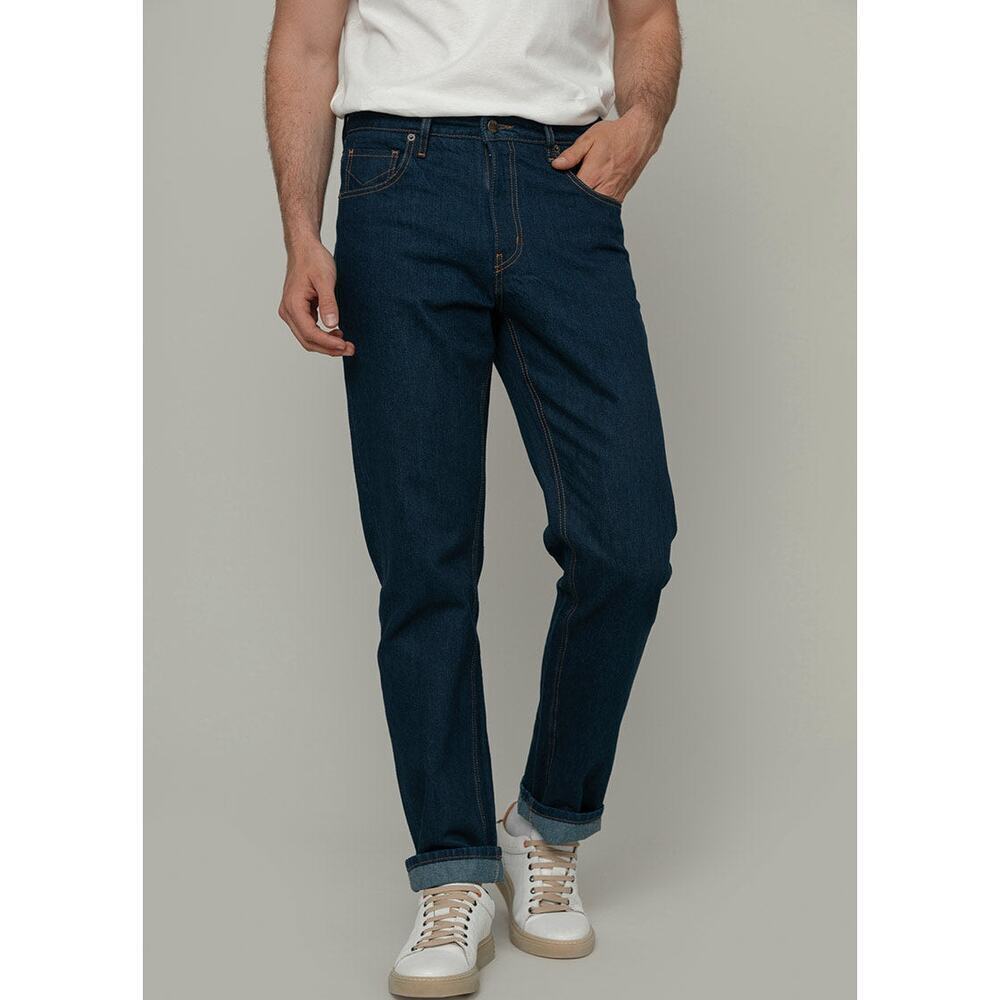 NWT Relaxed straight fit 44x36 linea uomo preppy dark wash jeans casual comfort